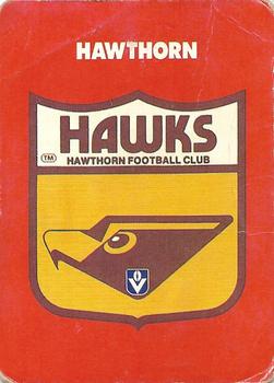 1989 Scanlens VFL #1 Hawthorn Emblem Front